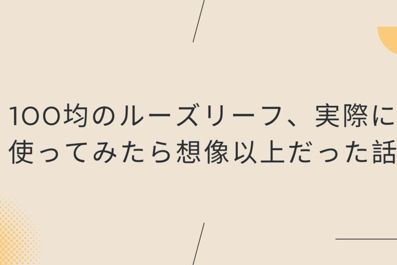 100均のルーズリーフ、実際に使ってみたら想像以上だった話